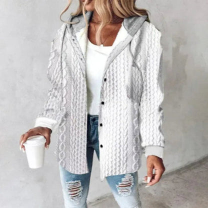 Women's Hooded Plaid Coat