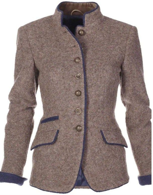 Women's Vintage Blazer Elegant Buttons