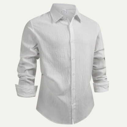 Men's Linen Cotton Button Down Shirt