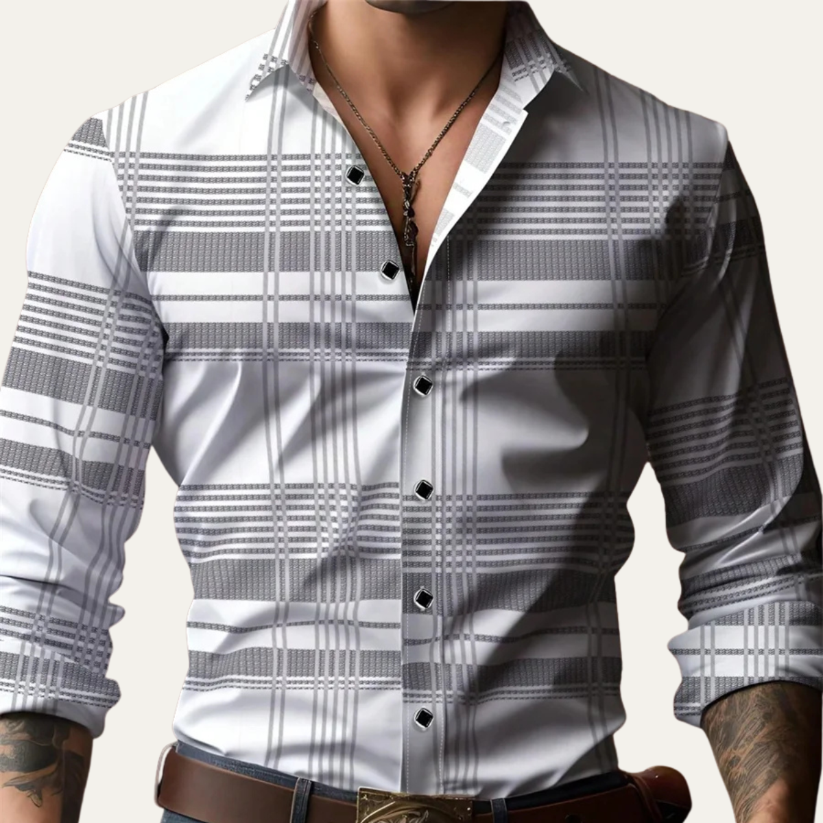 Men's Plaid Button Down Shirt