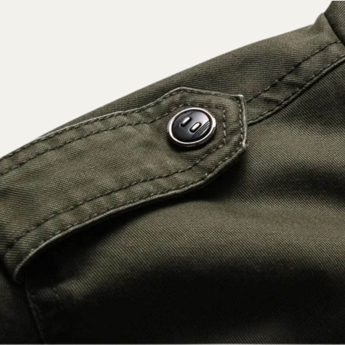 Men's Cotton Cargo Jacket With Pockets