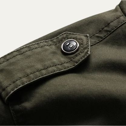 Men's Cotton Cargo Jacket With Pockets