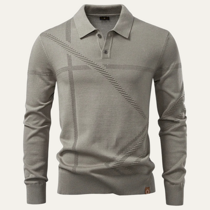 Men's Lightweight Knit Polo Sweater - VibreMode