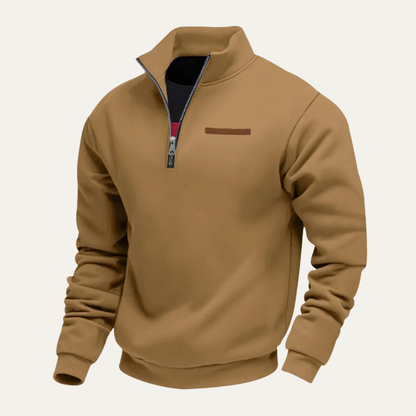 Men's Warm Half Zip Fleece Sweater