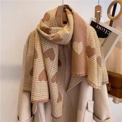 Comfy Plaid Tassel Scarf