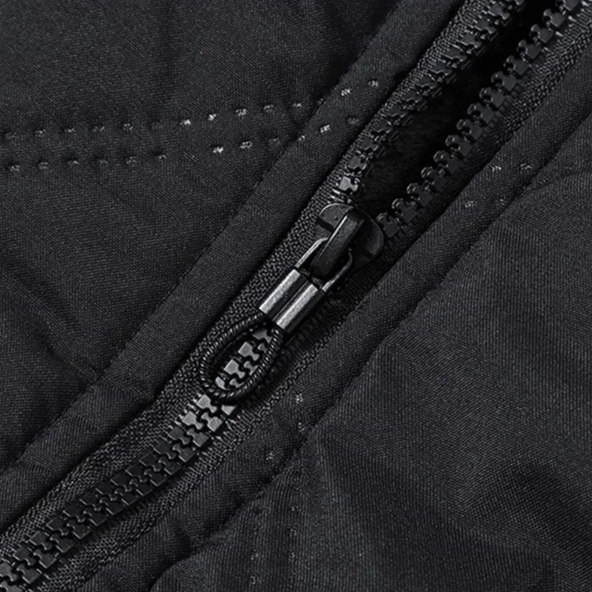 Men's Quilted Jacket Windproof Thermal Padded Fleece Lining Coat