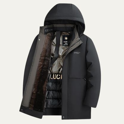 Men's Waterproof Parka Thick Warm Hooded Coat