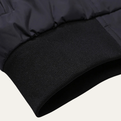 Men's Lightweight Bomber Jacket Stand Collar Black