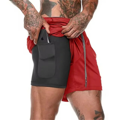 Men's Sport Shorts Athletic 2-In-1