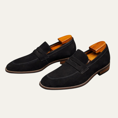 Men's Suede Penny Loafers Comfort Brown