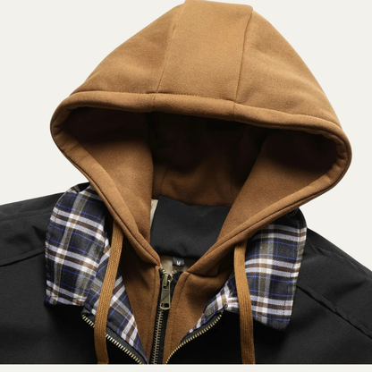 Men's Multi-Layer Hooded Bomber Jacket