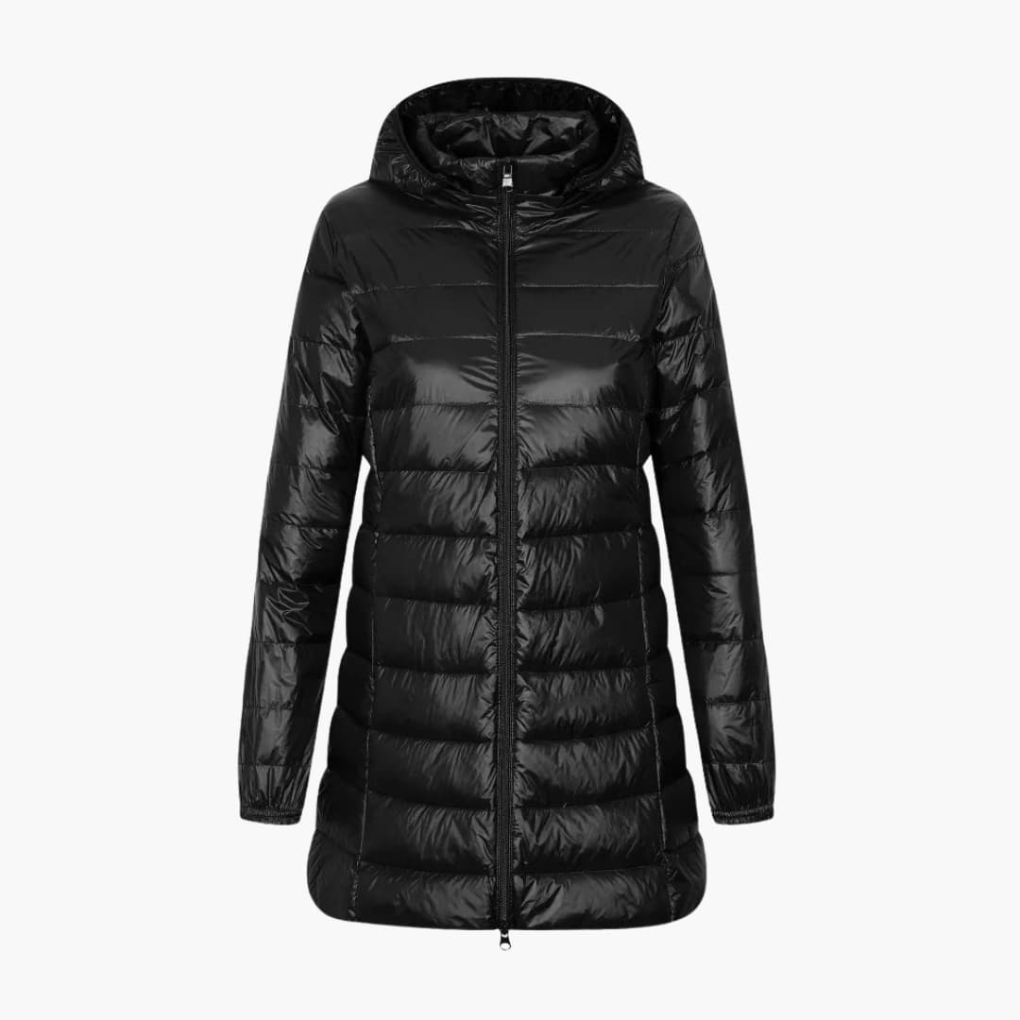 Women's Down Parka Jacket Waterproof Hooded Long - VibreMode