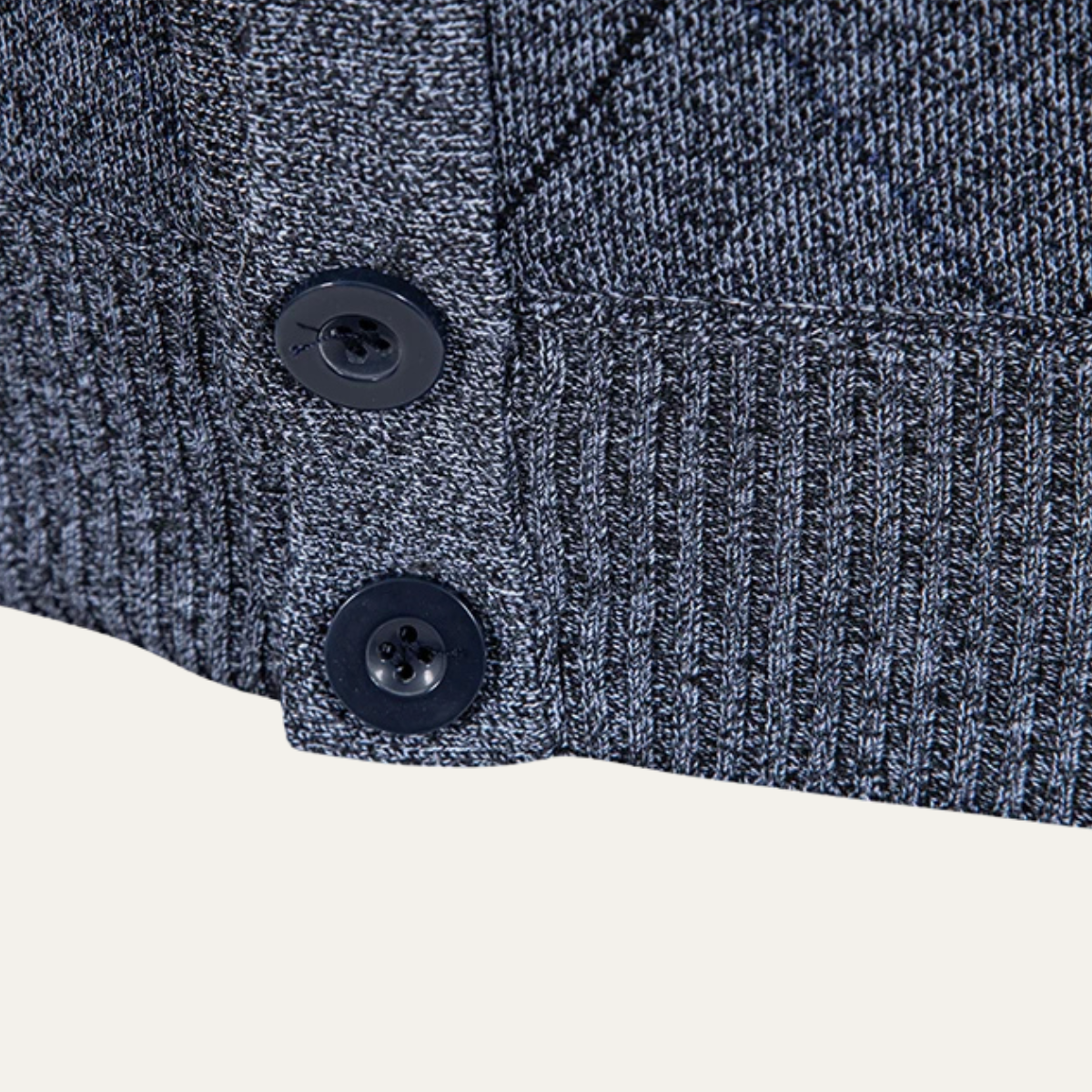 Men's Plaid Fleece Cardigan V Neck Winter Knit