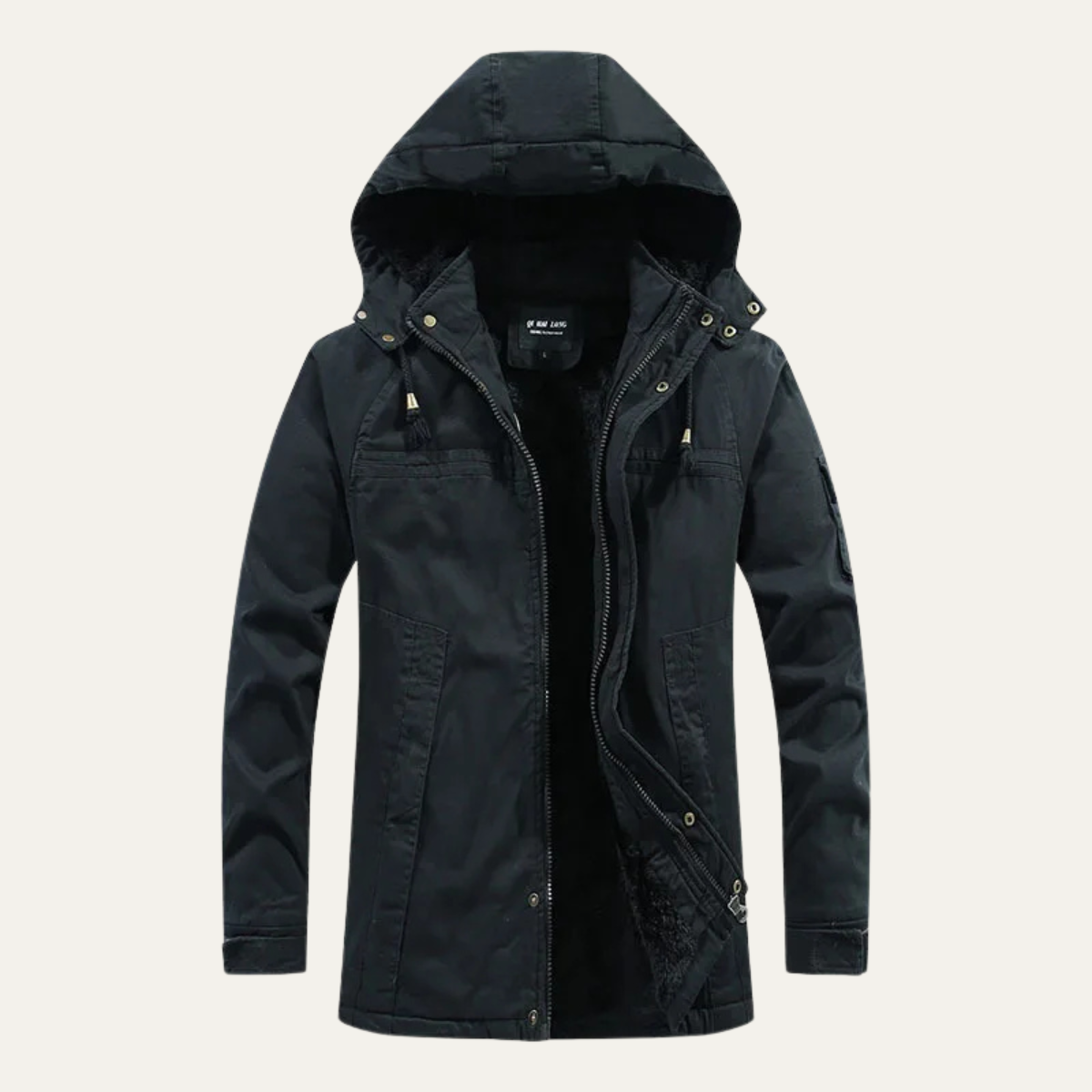 Men's Cotton Hooded Jacket Warm Lining