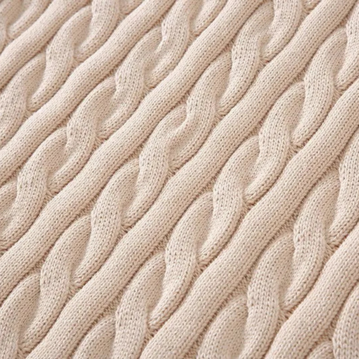 Men's Cotton Cable Knit Half Zip Sweater