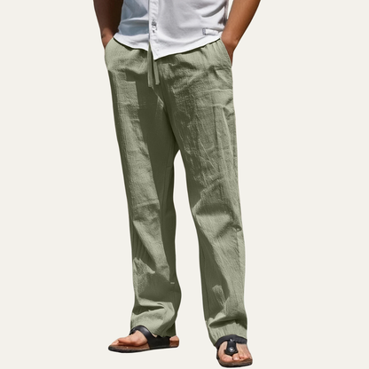 Men's Linen Tapered Pants Breathable