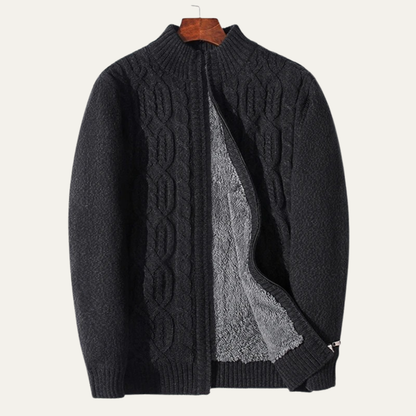 Men's Wool Fleece Zip Cardigan