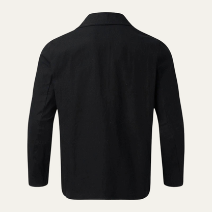 Men's Double Breasted Peacoat Wool Casual Navy