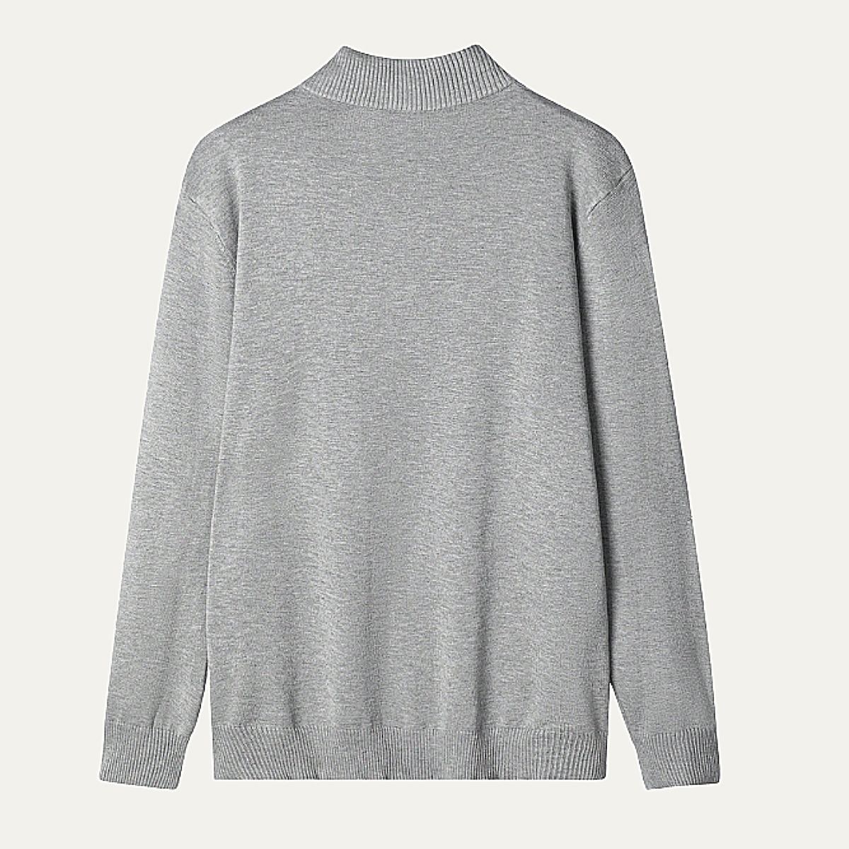 Men's Classic Mock Neck Half Zip Sweater