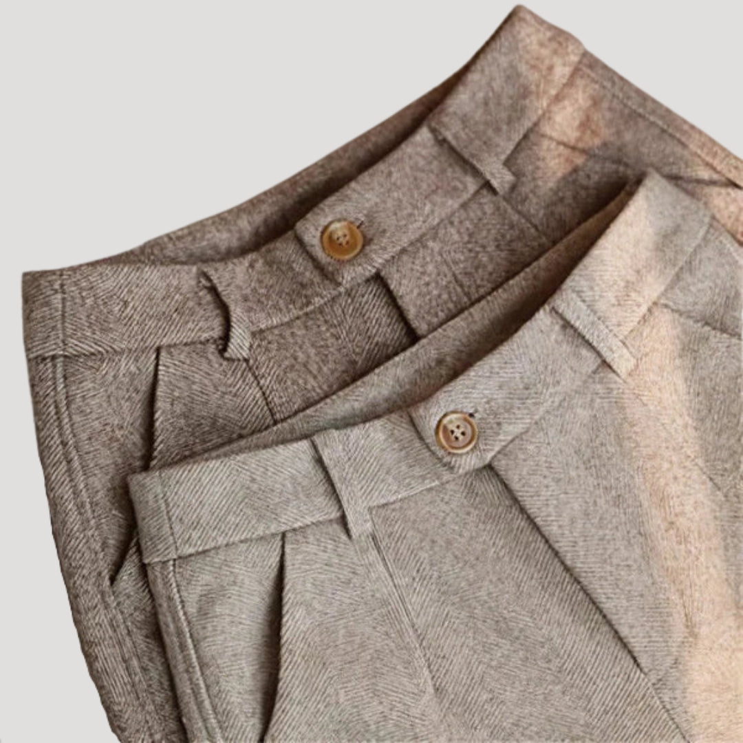 Relaxed Fit Men's Spring Wide Leg Dress Pants