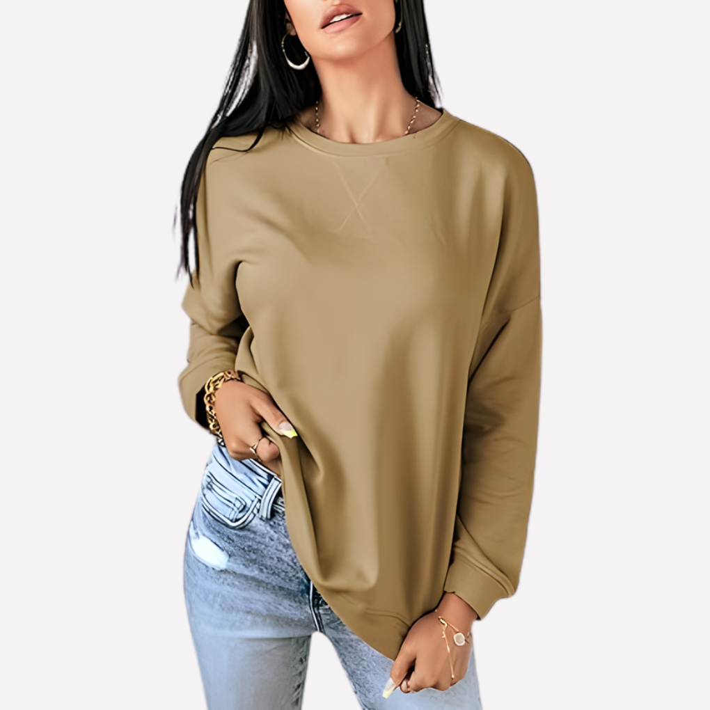 Women's Crew Neck Sweatshirt Cotton