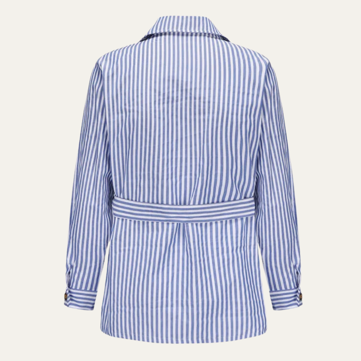 Men's Striped Button Down Shirt Cotton With Pockets