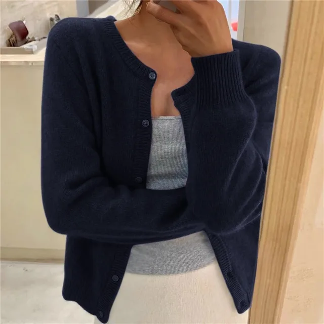 Warm Women's Long Sleeve Winter Cardigan Sweater