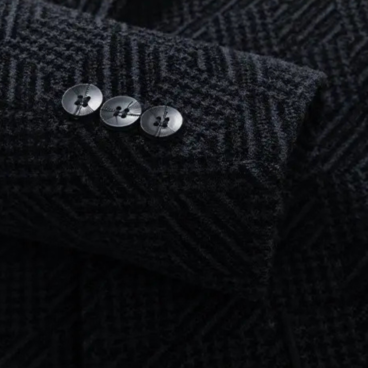 Mens Business Blazer Chenille Soft Fur Lined Navy