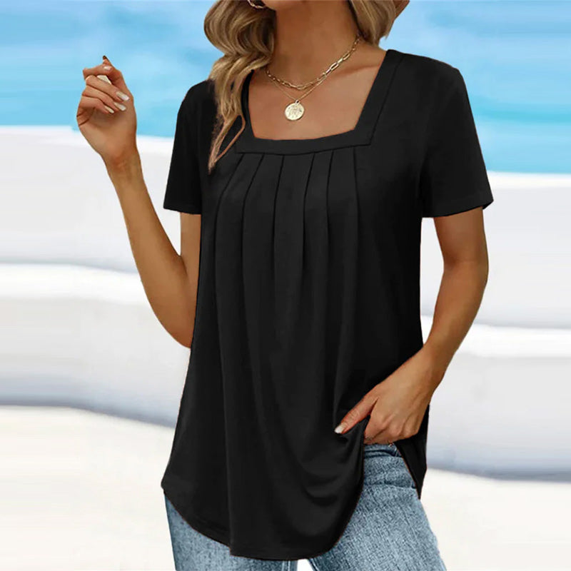 Elegant Women's Pleated Blouse