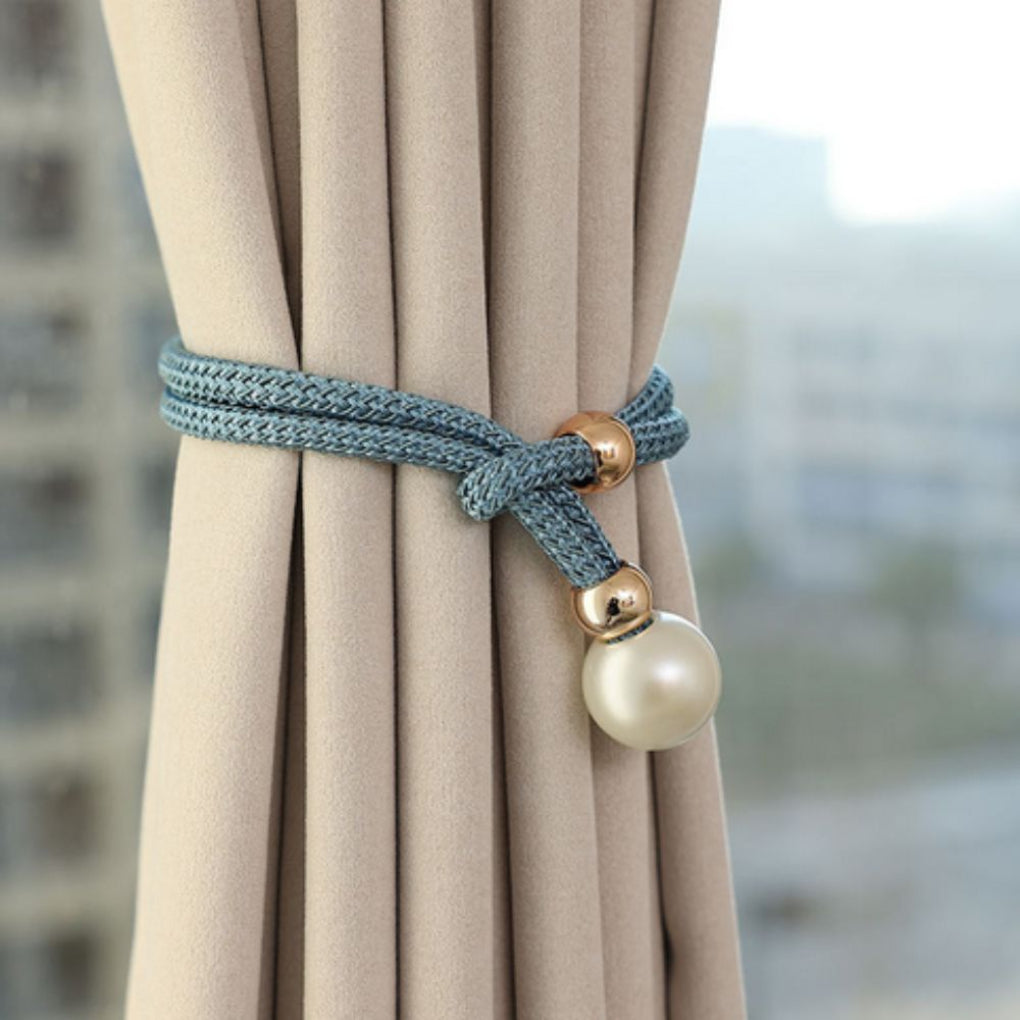 Elegant Pearl Curtain Tie Back 2-Piece Set