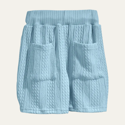 Men's Summer Knit Polo Shirt And Shorts Set