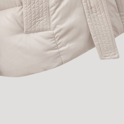 Women's Puffer Jacket Hooded Adjustable Belt