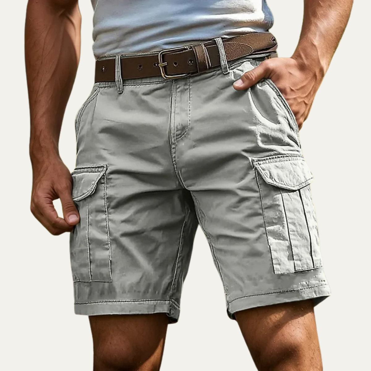 Men's Casual Summer Shorts Cotton With Pockets