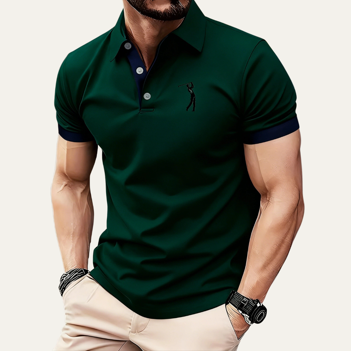 Men's Printed Golf Polo Shirt