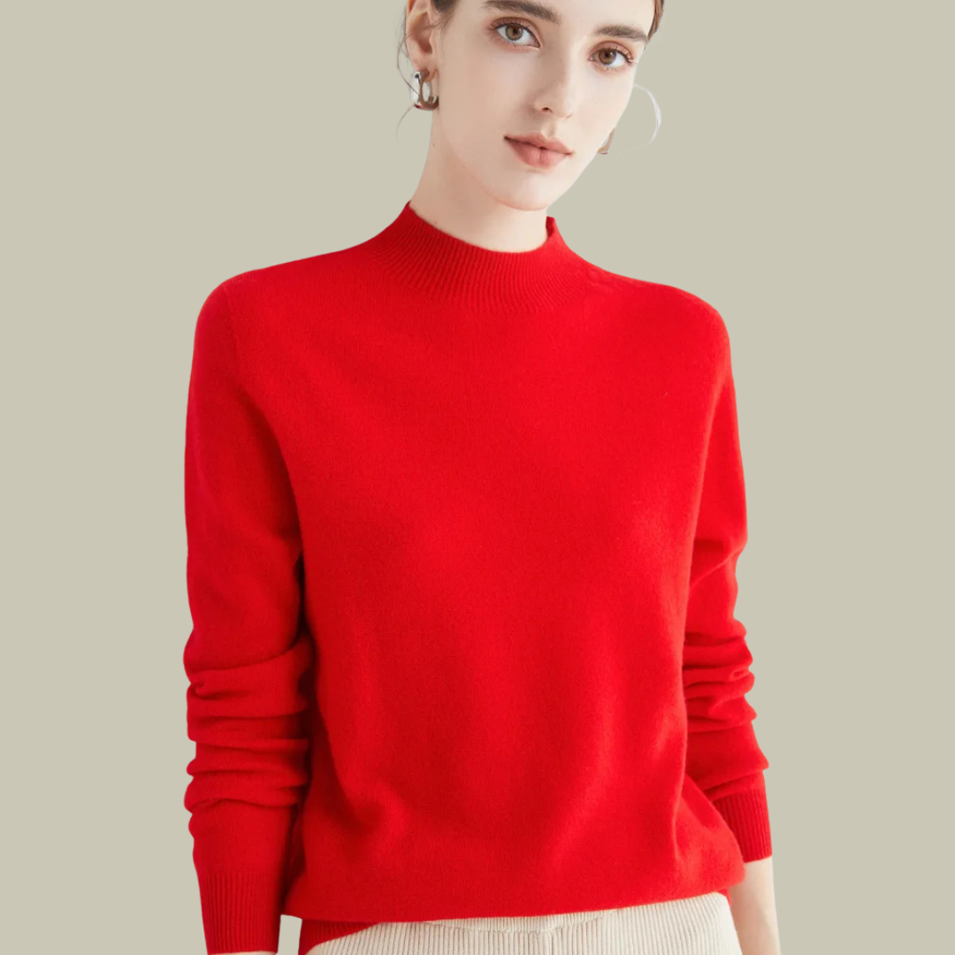 Soft Pink Simple Crew Neck Sweater