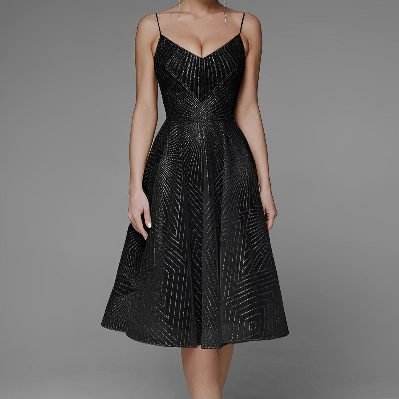 Women's Evening Dress Symmetry Line