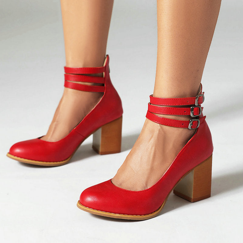 Comfortable Ankle Strap Sandals with High Heel