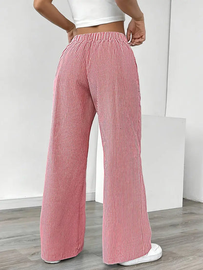 Comfortable Loose Fit Striped Pants