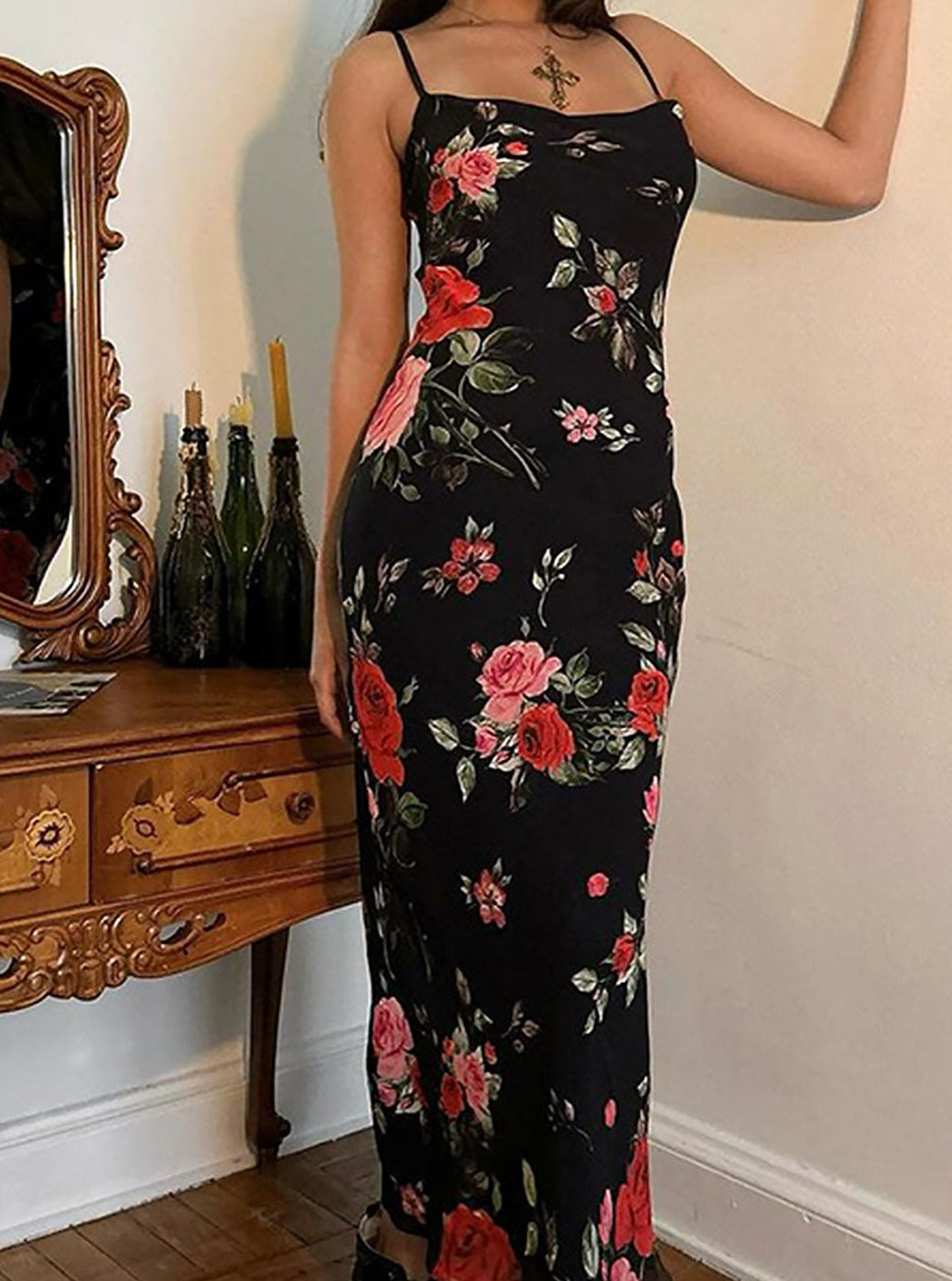 Pretty Floral Summer Maxi Dress