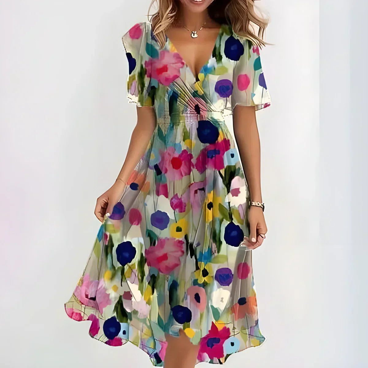 Beautiful Floral Sundress for Women - VibreMode