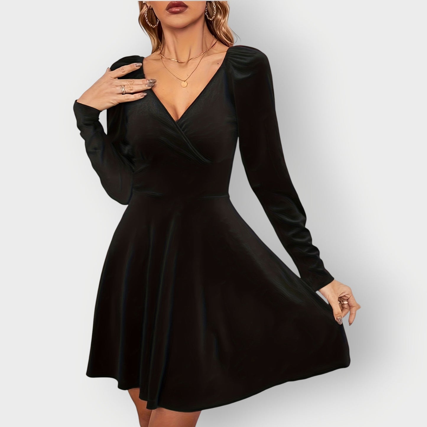 Women's Velvet Skater Dress