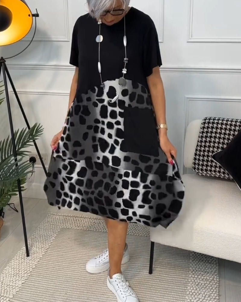 Vibrant Multi Color Knee Length Dress