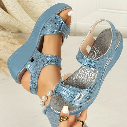 Comfortable Women's Buckle Wedge Sandals