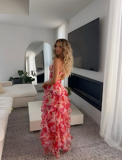 Charlene Women's Floral Maxi Dress Elegant