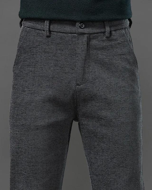 Rugged Textured Corduroy Trousers