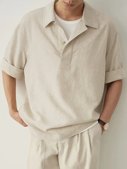 Thornton Men's Linen Polo Shirt
