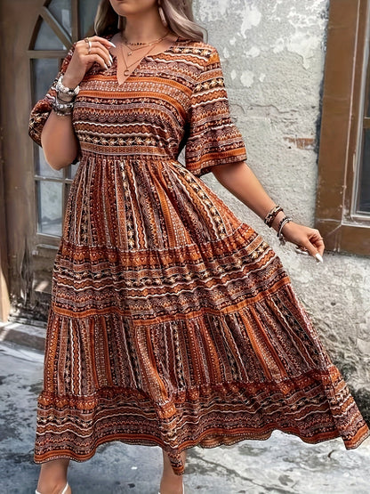 Vivienne Women's Printed Flowy Maxi Dress