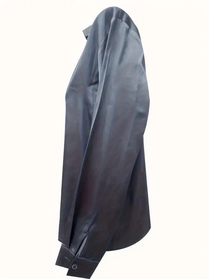 Luxury Soft V-Neck Satin Top