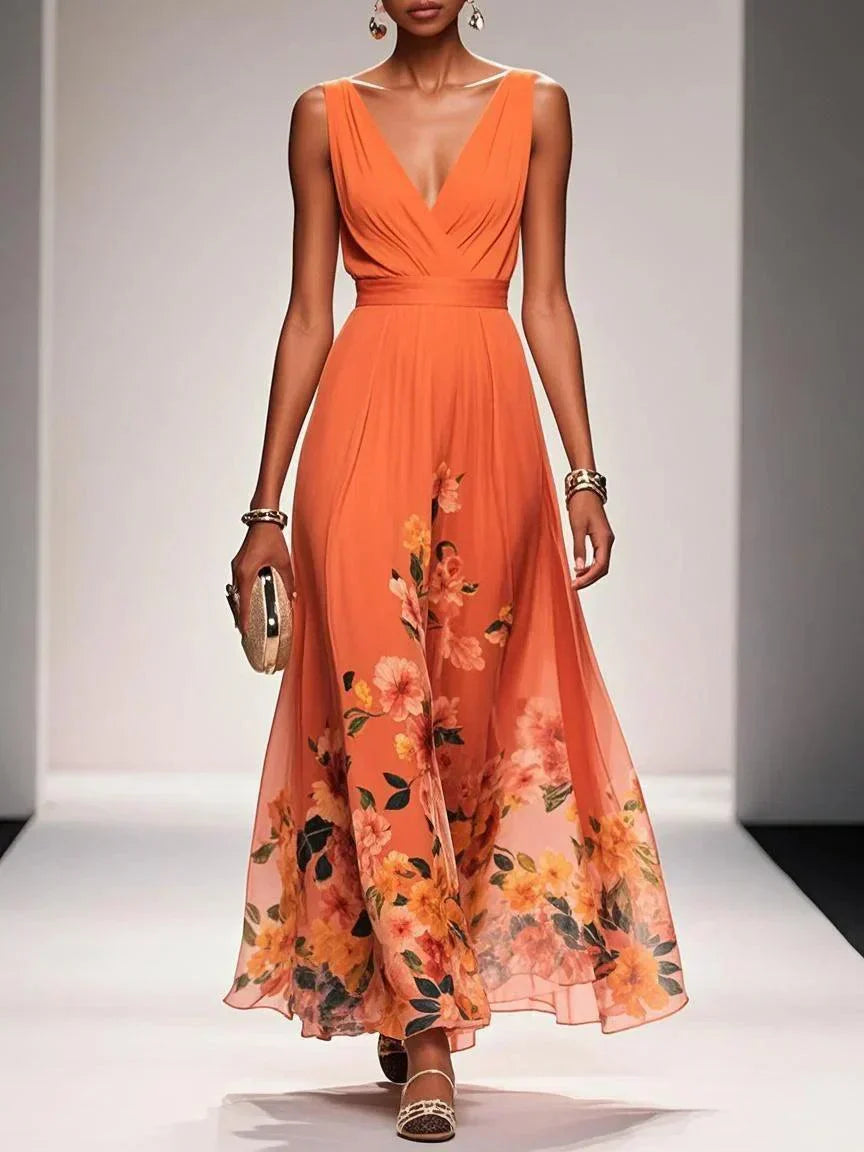 Lovely Lady Floral Long Summer Dress