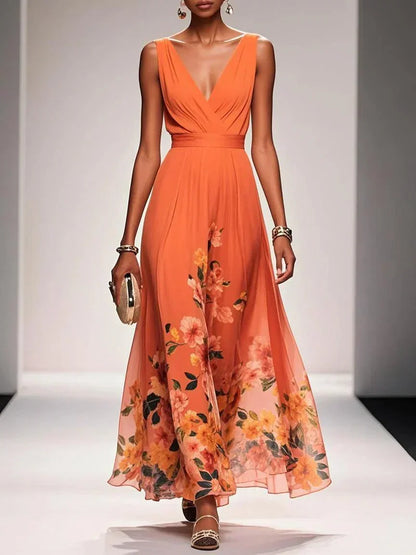 Beautiful Floral Long Sundress for Women